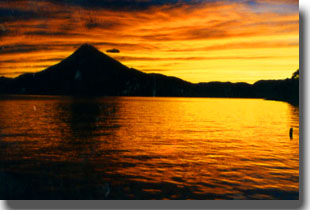 coucher soleil Atitlan