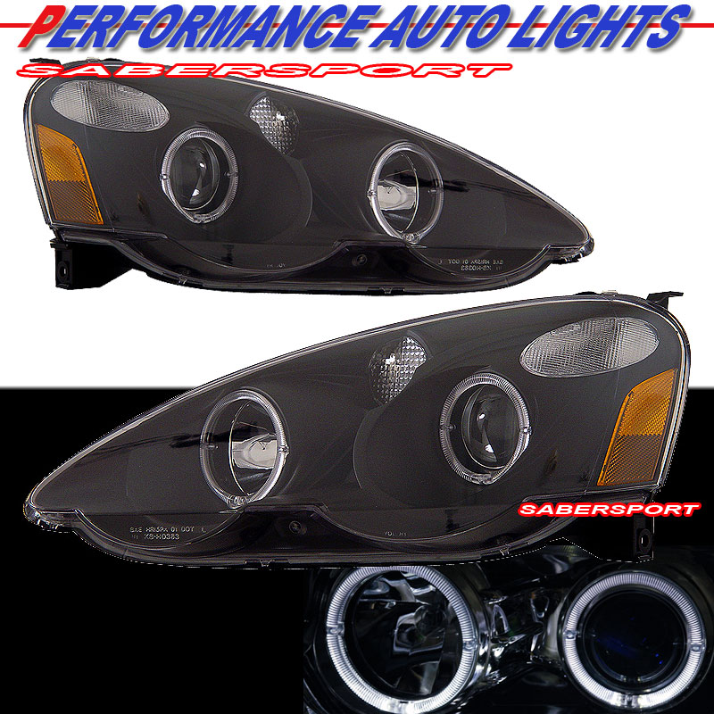 ACURA RSX 02-04 PROJECTOR H.L HALO BLACK CLEAR AMBER