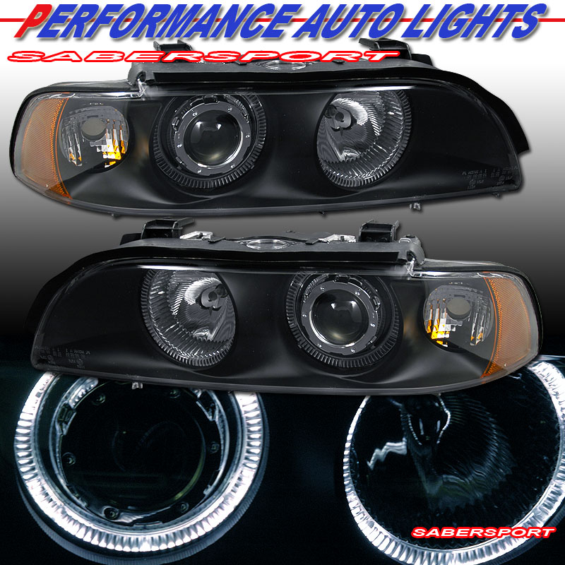 BMW 5 SERIES E39 95-01 PROJECTOR H.L HALO BLACK CLEAR AMBER REFLECTOR