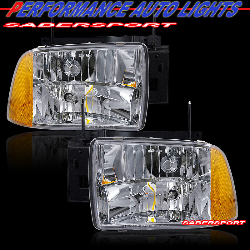 CHEVY BLAZER 95-97 CRYSTAL H.L CLEAR AMBER REFLECTOR