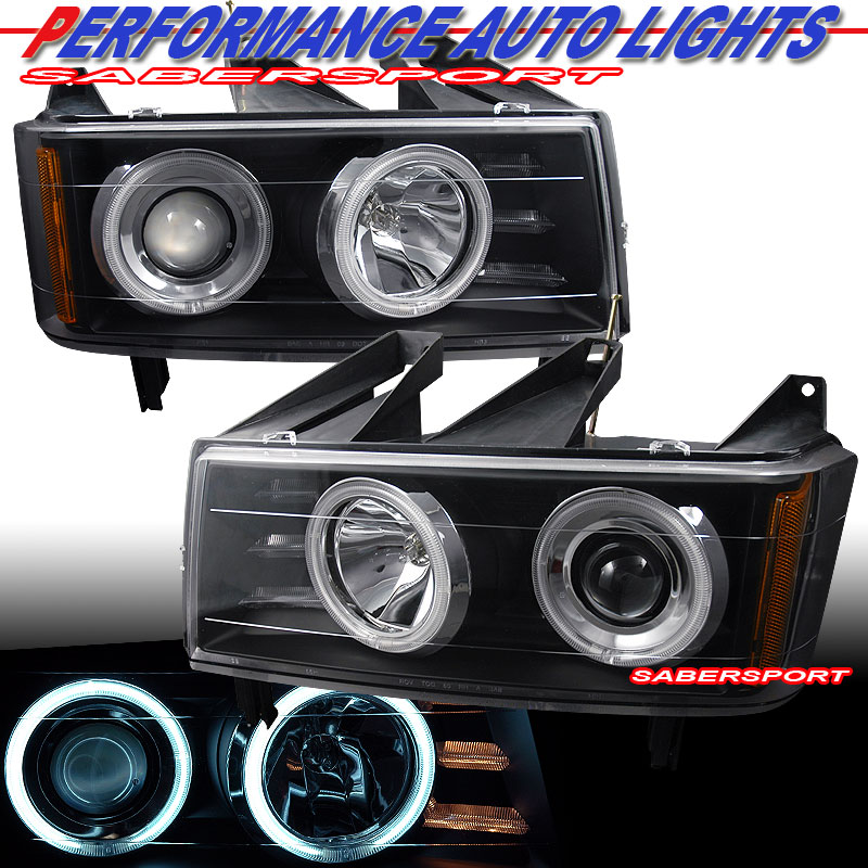 CHEVY COLORADO / G.M.C CANYON 04-06 PROJECTOR H.L BLACK CLEAR (CCFL)