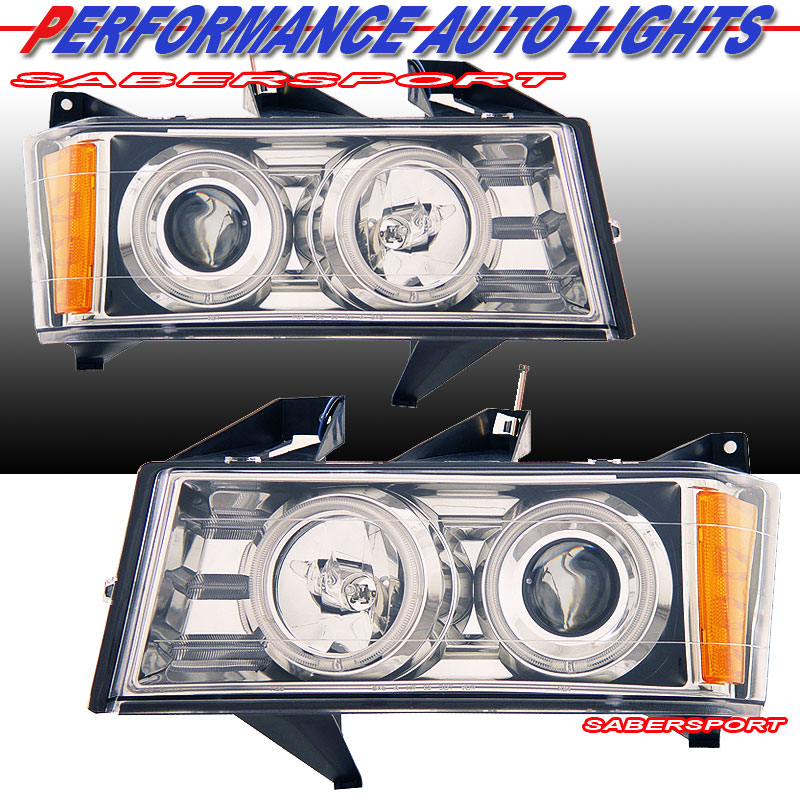 CHEVY COLORADO / G.M.C CANYON 04-06 PROJECTOR H.L CHROME CLEAR (CCFL)