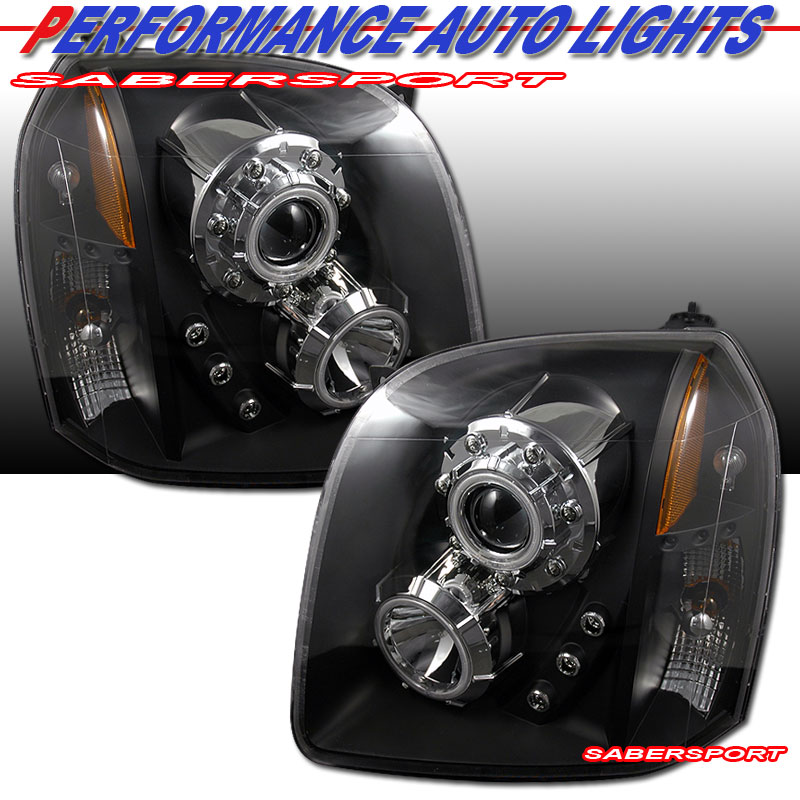 GMC YUKON/YUKON XL/YUKON DENALI/YOUKON XL DENAL 07-08 PROJECTOR H.L HALO BLACK CLEAR AMBER (CCFL)