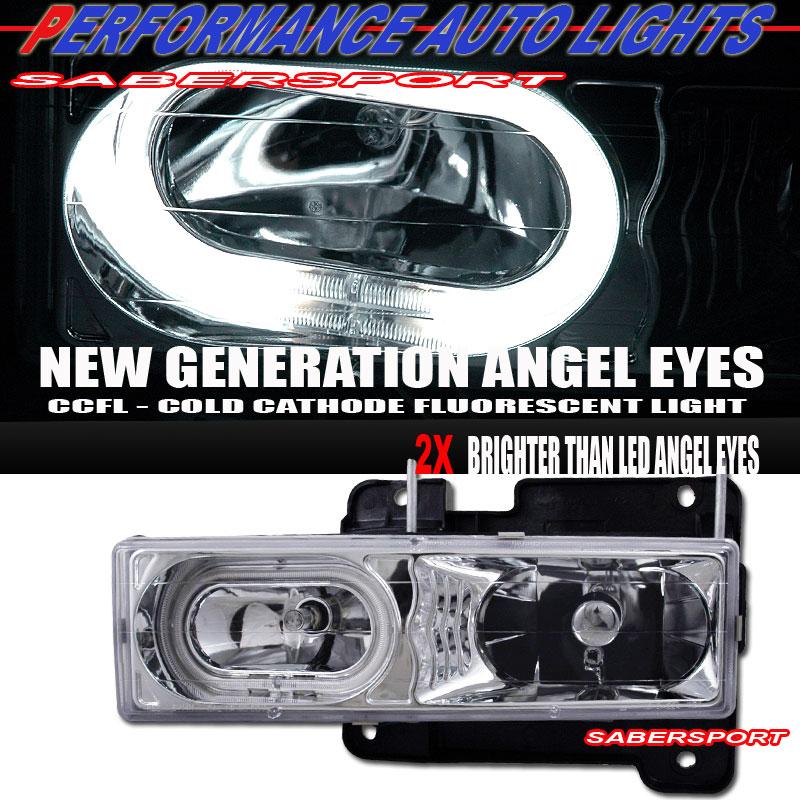 CHEVY FULLSIZE 88-98 CRYSTAL H.L HALO CLEAR (CCFL)