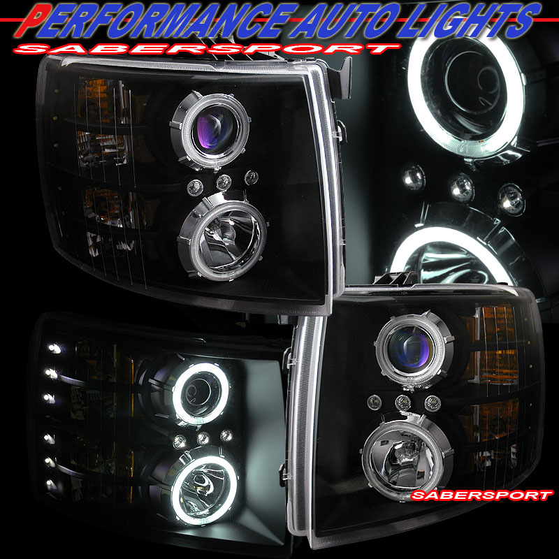 CHEVY SILVERADO 07-UP PROJECTOR H.L BLACK CLEAR(CCFL)