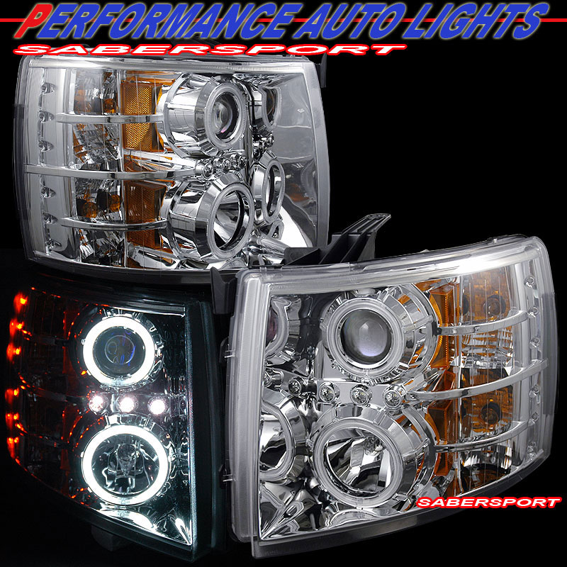 CHEVY SILVERADO 07-UP PROJECTOR H.L CHROME CLEAR(CCFL)