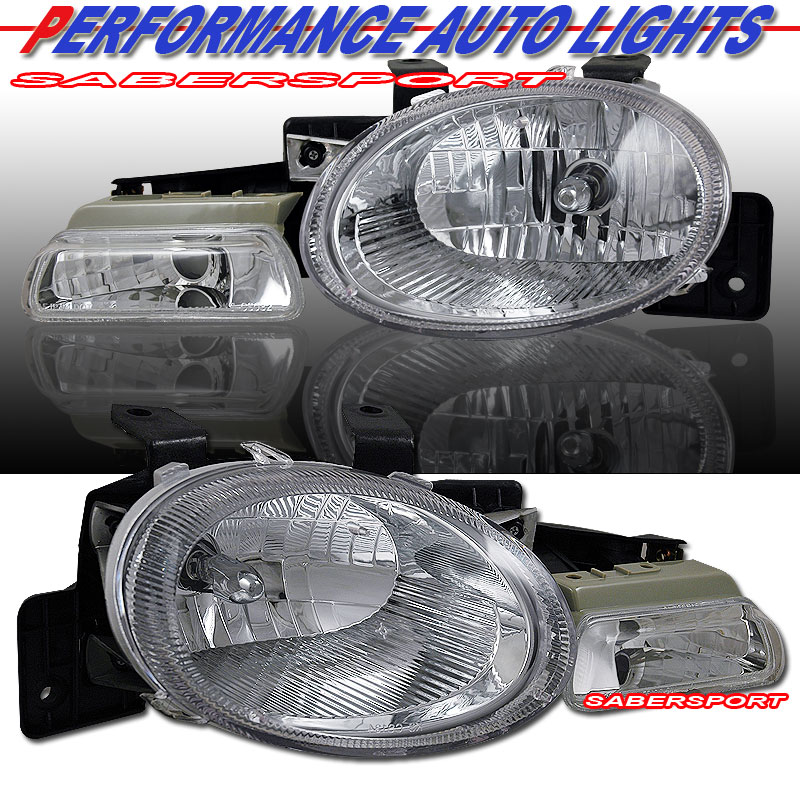 DODGE NEON 95-99 CRYSTAL H.L CHROME WITH PARKING LAMP