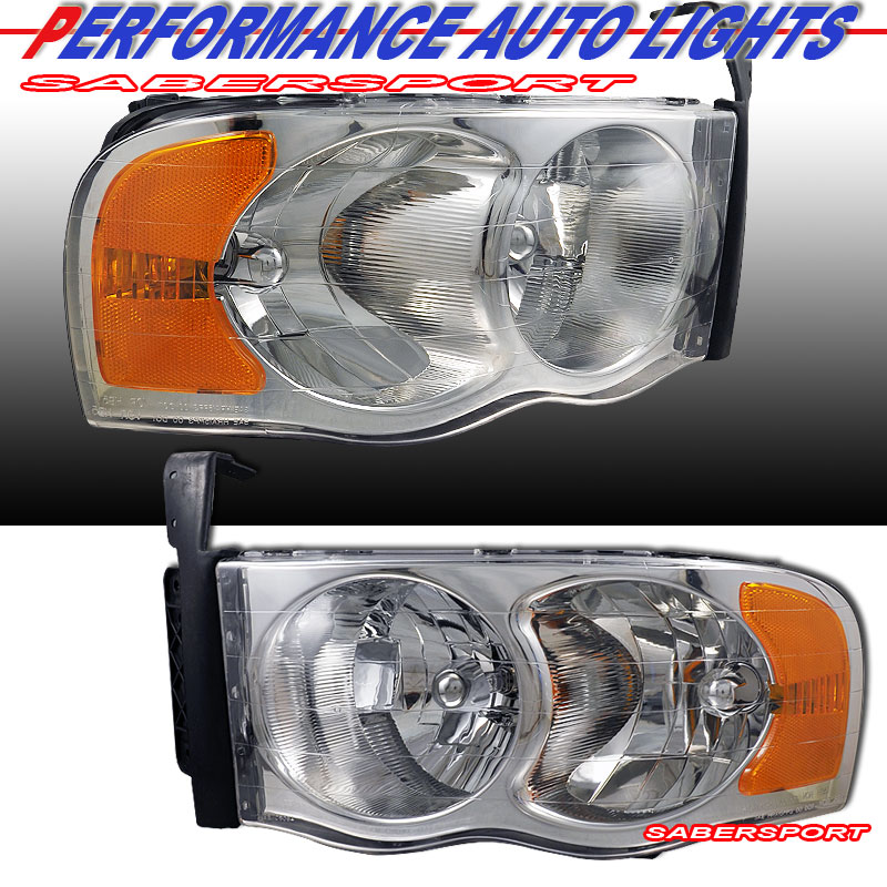 DODGE RAM 02-05 CRYSTAL H.L CLEAR AMBER