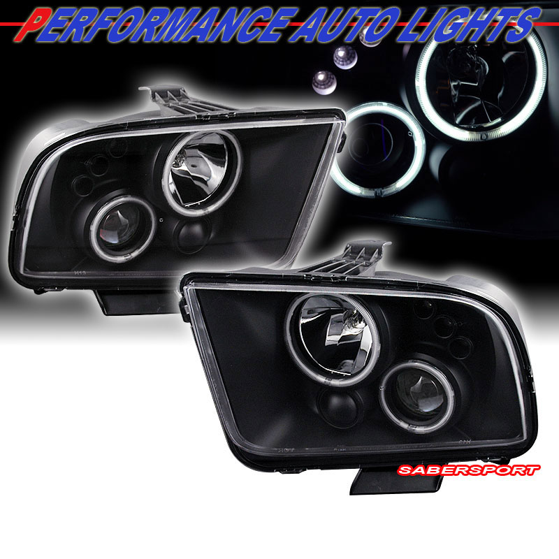 FORD MUSTANG 05-08 PROJECTOR H.L HALO BLACK CLEAR (CCFL)