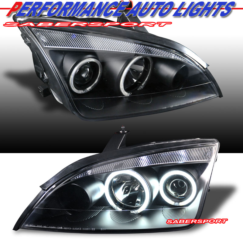 FORD FOCUS ZX4 05-07 PROJECTOR H.L 4DR HALO BLACK CLEAR(CCFL)