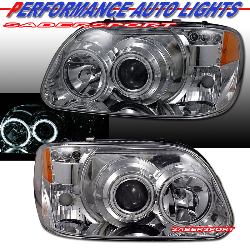 FORD EXPLORER 95-01 PROJECTOR H.L 1 PCS CHROME CLEAR AMBER