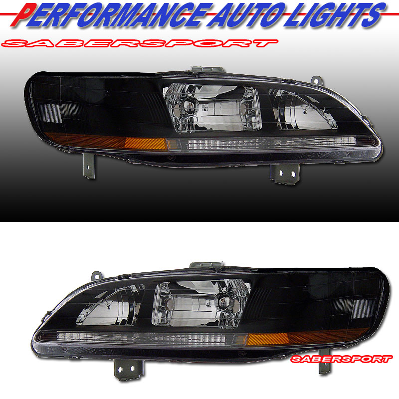 HONDA ACCORD 98-02 CRYSTAL H.L BLACK AMBER