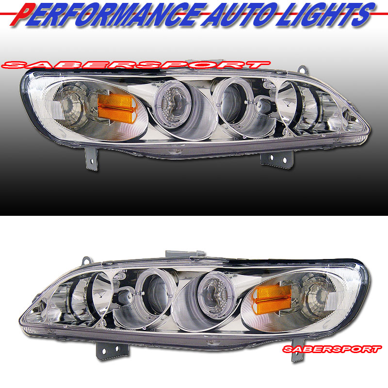 HONDA ACCORD 98-02 PROJECTOR H.L G2 HALO CHROME CLEAR AMBER