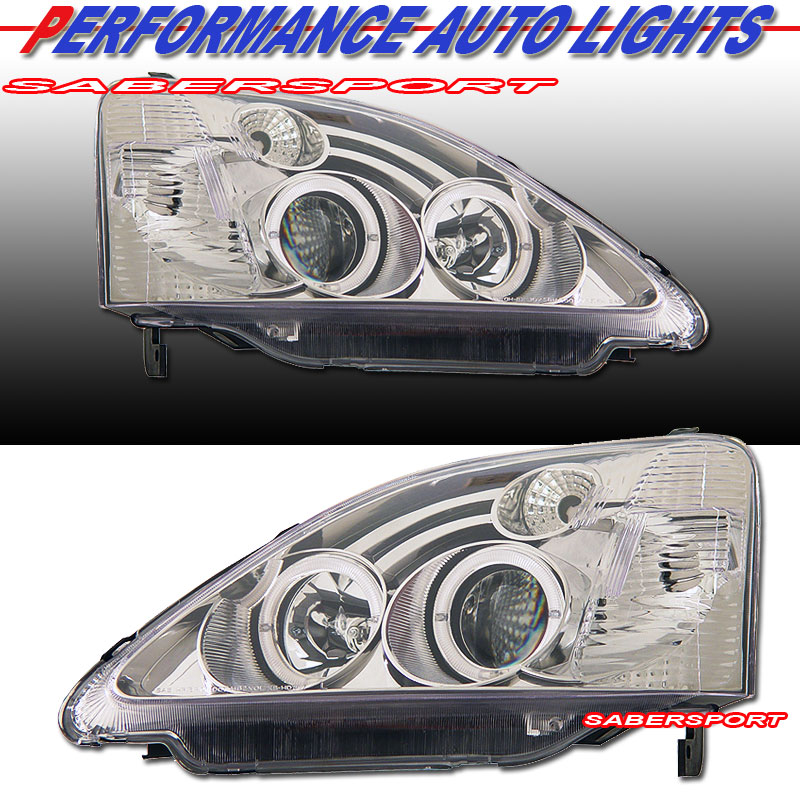 HONDA CIVIC 02-04 3 DR PROJECTOR H.L HALO CHROME CLEAR