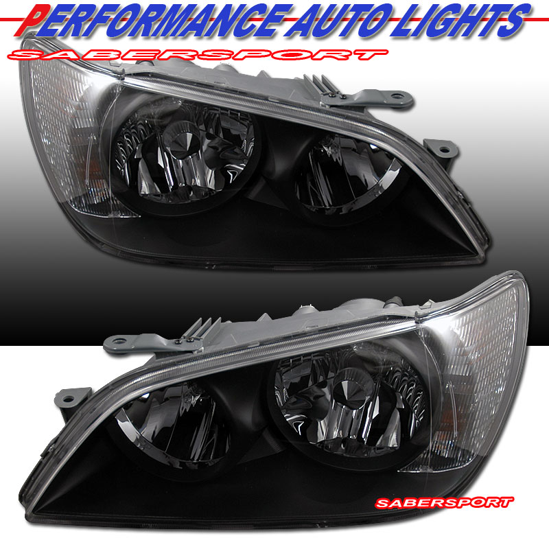 2001-2005 LEXUS IS300 BLACK HOUSING HEADLIGHTS