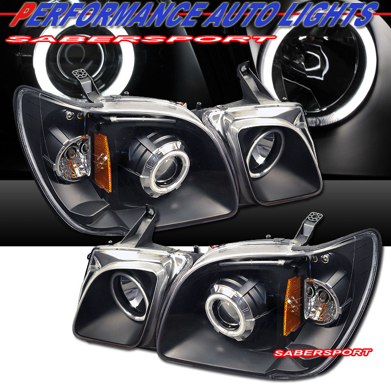 1998-2007 LEXUS LX470 PROJECTOR HEADLIGHTS with DUAL CCFL ANGEL EYES (HALO)