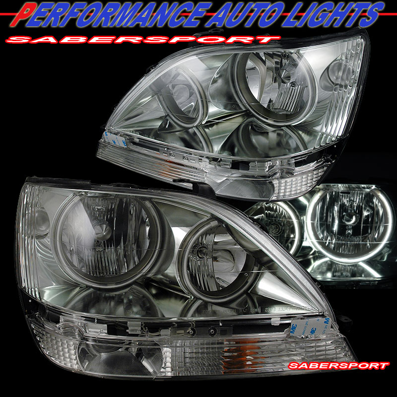 01 02 03 LEXUS RX300 DUAL CCFL HALO HEADLIGHTS OE STYLE