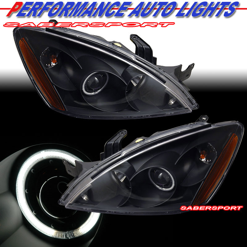 MITSUBISHI LANCER 04-06 PROJECTOR H.L HALO BLACK CLEAR AMBER (CCFL)