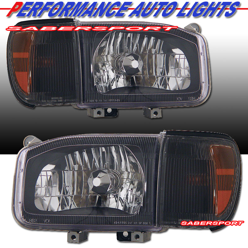 NISSAN PATHFINDER 99-03 H.L BLACK AMBER WITH CORNER LIGHT