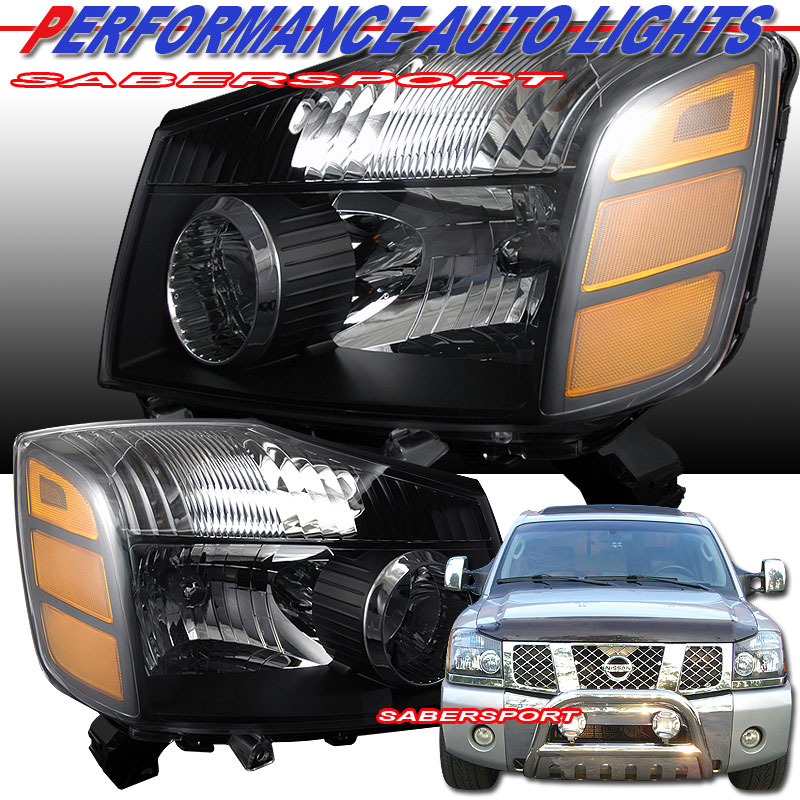 NISSAN ARMADA/TITAN 04-06 H.L BLACK AMBER