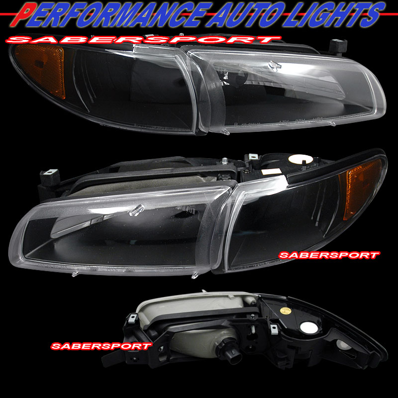 PONTIAC GRAND PRIX 97-03 H.L WITH C.L BLACK  AMBER