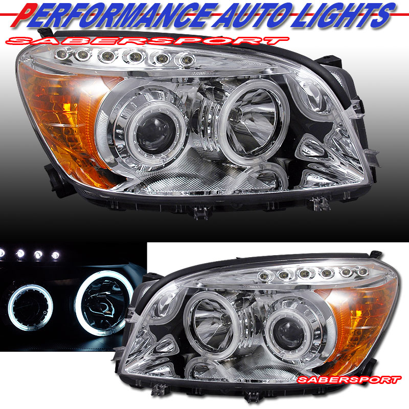 TOYOTA RAV-4 06-08 PROJECTOR H.L CHROME CLEAR AMBER(CCFL)