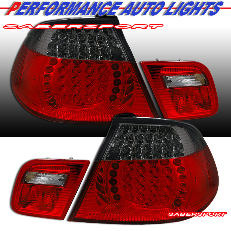 BMW 3 SERIES E46 99-08 CONVERTIBLE L.E.D T.L SET RED/SMOKE 4 PCS