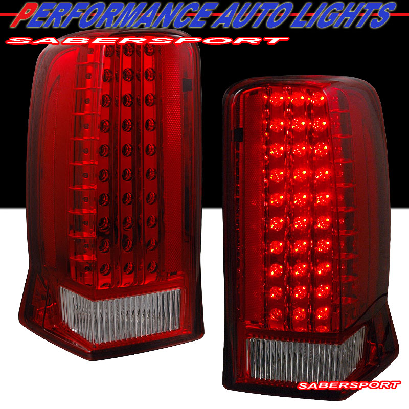 CADILLAC ESCALADE 02-06/ ESCALADE ESV 03-06 L.E.D T.L RED/CLEAR (W/O CAP)