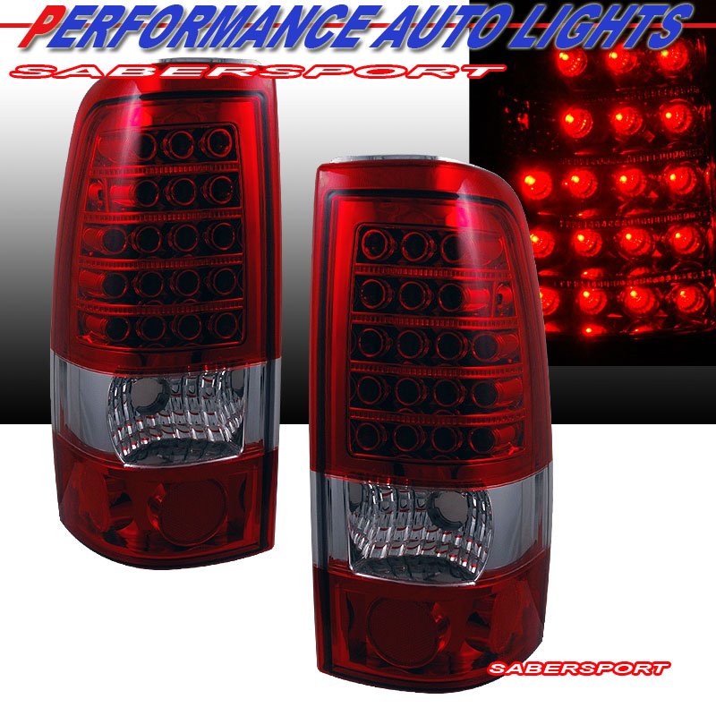 CHEVY SILVERADO 99-02 L.E.D T.L RED/CLEAR