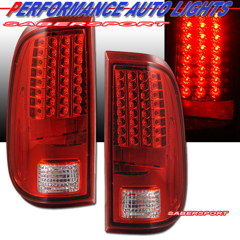 FORD F-250/SUPER DUTY 08-UP L.E.D T.L RED/CLEAR