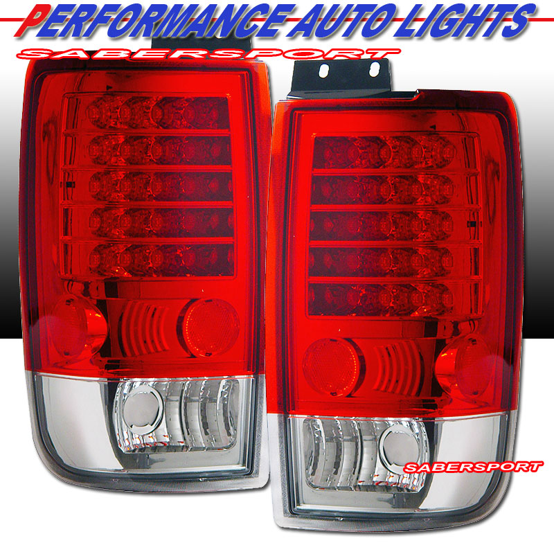 FORD EXPEDITION 97-02 L.E.D T.L RED/CLEAR