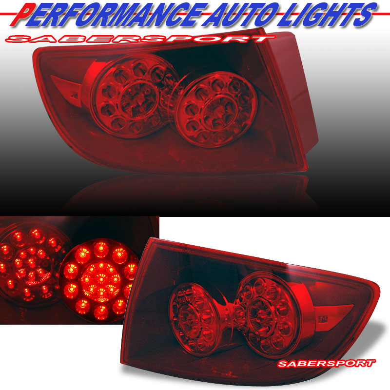 MAZDA 3 04-06 4 DR L.E.D T.L ALL RED OUTSIDE 2 PCS