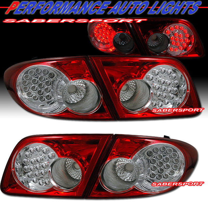 MAZDA 6 03-05 4/5 DR. L.E.D T.L RED/CLEAR 4 PCS