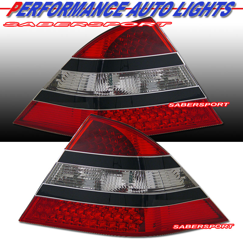 MBZ S CLASS W220 S320 S350 00-05 LED T.L RED/CLEAR(MID-BLACK)