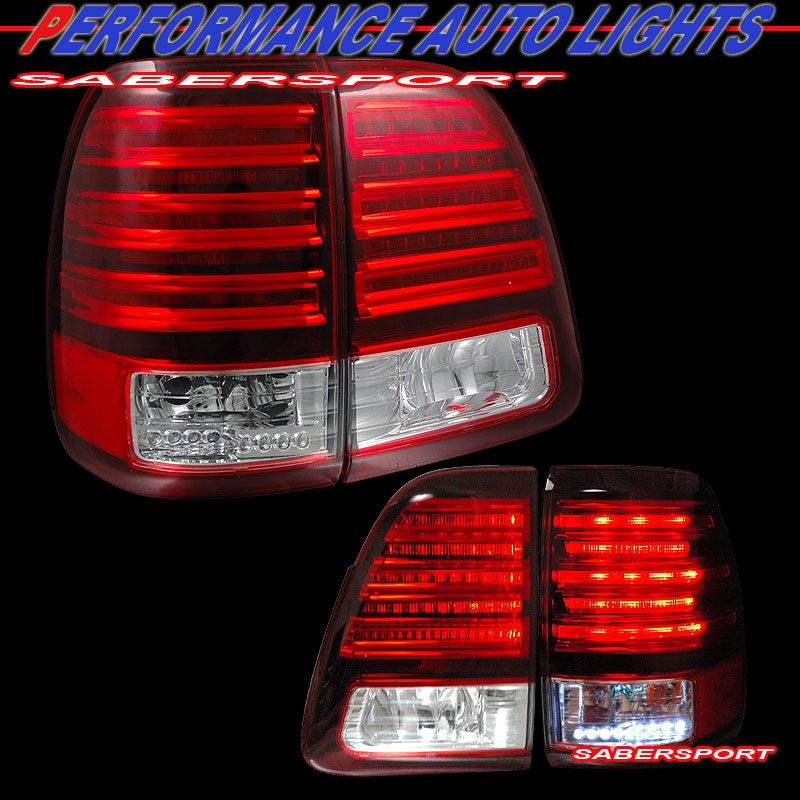 TOYOTA LAND CRUISER FJ100 98-05 L.E.D T.L RED/CLEAR