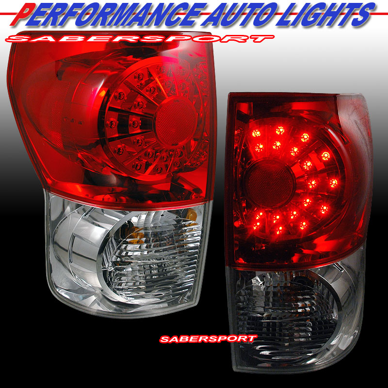 TOYOTA TUNDRA 07-08 L.E.D T.L RED/CLEAR