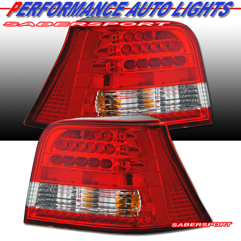 VOLKSWAGEN GOLF 99-01 LED T.L RED/CLEAR