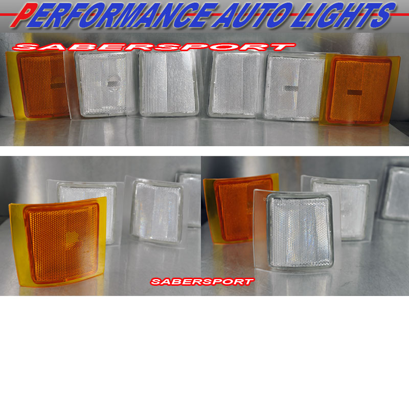 CHEVY FULL SIZE 94-98 CORNER LIGHTS CLEAR 6 PCS(4 WHITE,2 YELLOW)