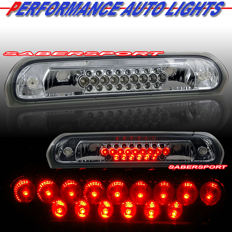 DODGE RAM 02-08 L.E.D 3RD BRAKE LIGHT CHRYSTAL LENS ALL CHROME