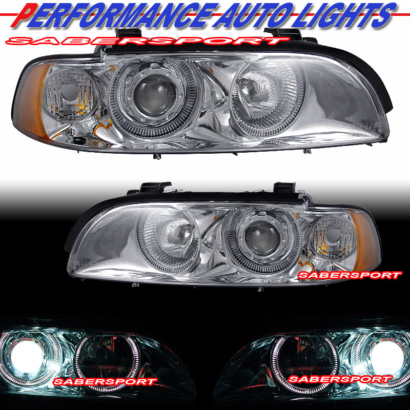 BMW 5 SERIES E39 95-01 H.I.D PROJECTOR H.L HALO CHROME CLEAR AMBER
