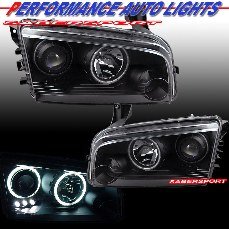 DODGE CHARGER 06-08 PROJECTOR H.L HALO BLACK CLEAR(CCFL)