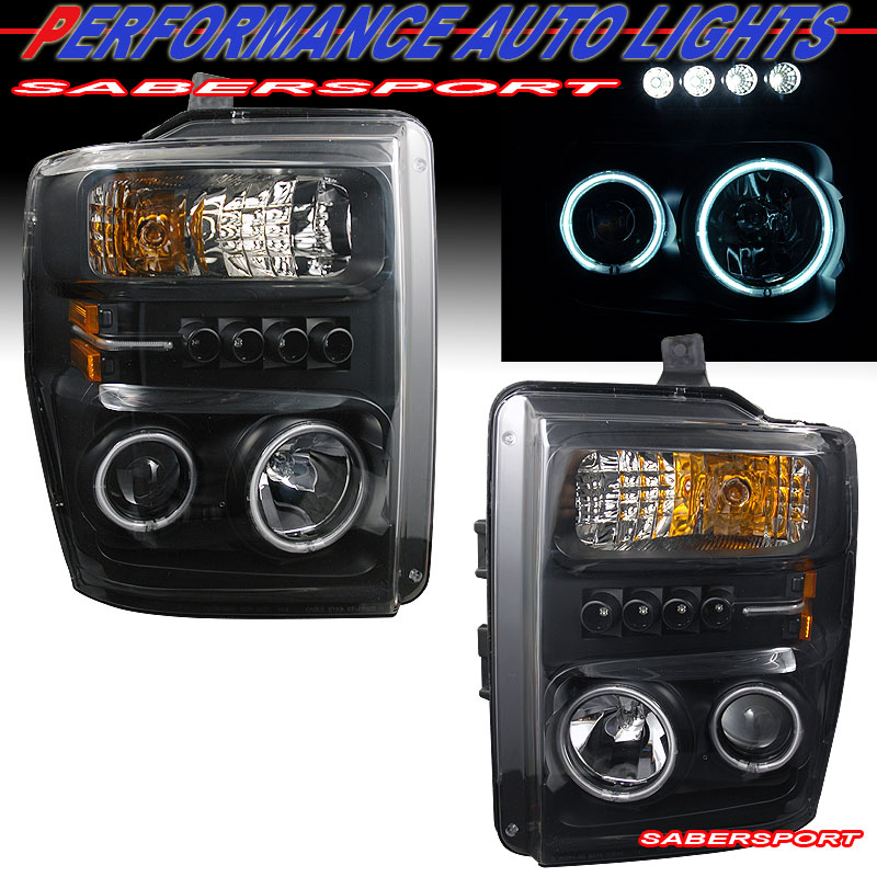 FORD F-250/SUPER DUTY 08 UP PROJECOTR H.L HALO BLACK CLEAR AMBER(CCFL)