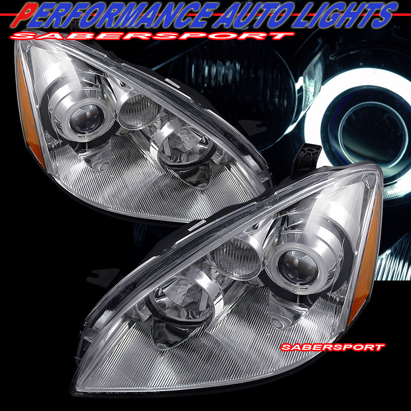 NISSAN ALTIMA 02-04 PROJECTOR H.L CHROME CLEAR AMBER(CCFL)