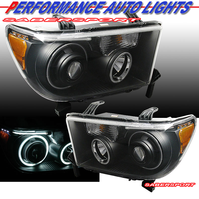 TOYOTA TUNDRA / SEQUOIA 07-08 PROJECTOR H.L HALO BLACK CLEAR AMBER(CCFL)